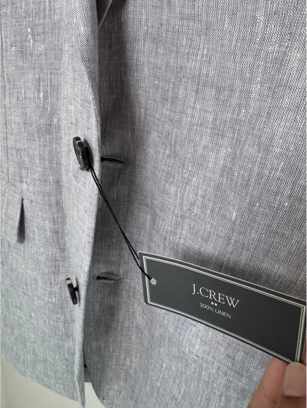 J.Crew Thompson Men's Light Gray 100% Linen Blazer, Size 38 - NWT